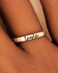 Modern Personalized Stacking Ring - Going Golden