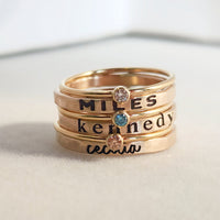 14k gold filled personalized name rings for women
