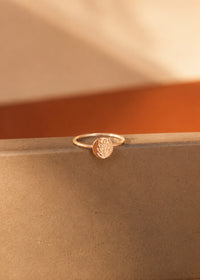 Hand-Stamped Nature Disc Ring