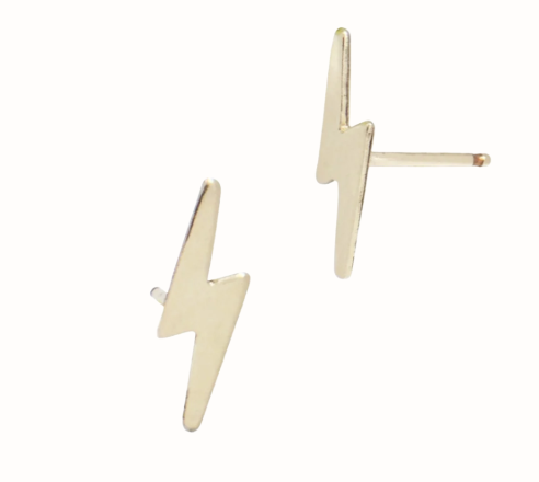 Lightning Earrings - Going Golden