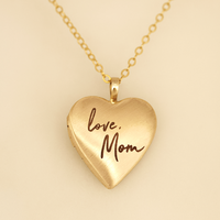 Custom Heart Locket Necklace - Going Golden