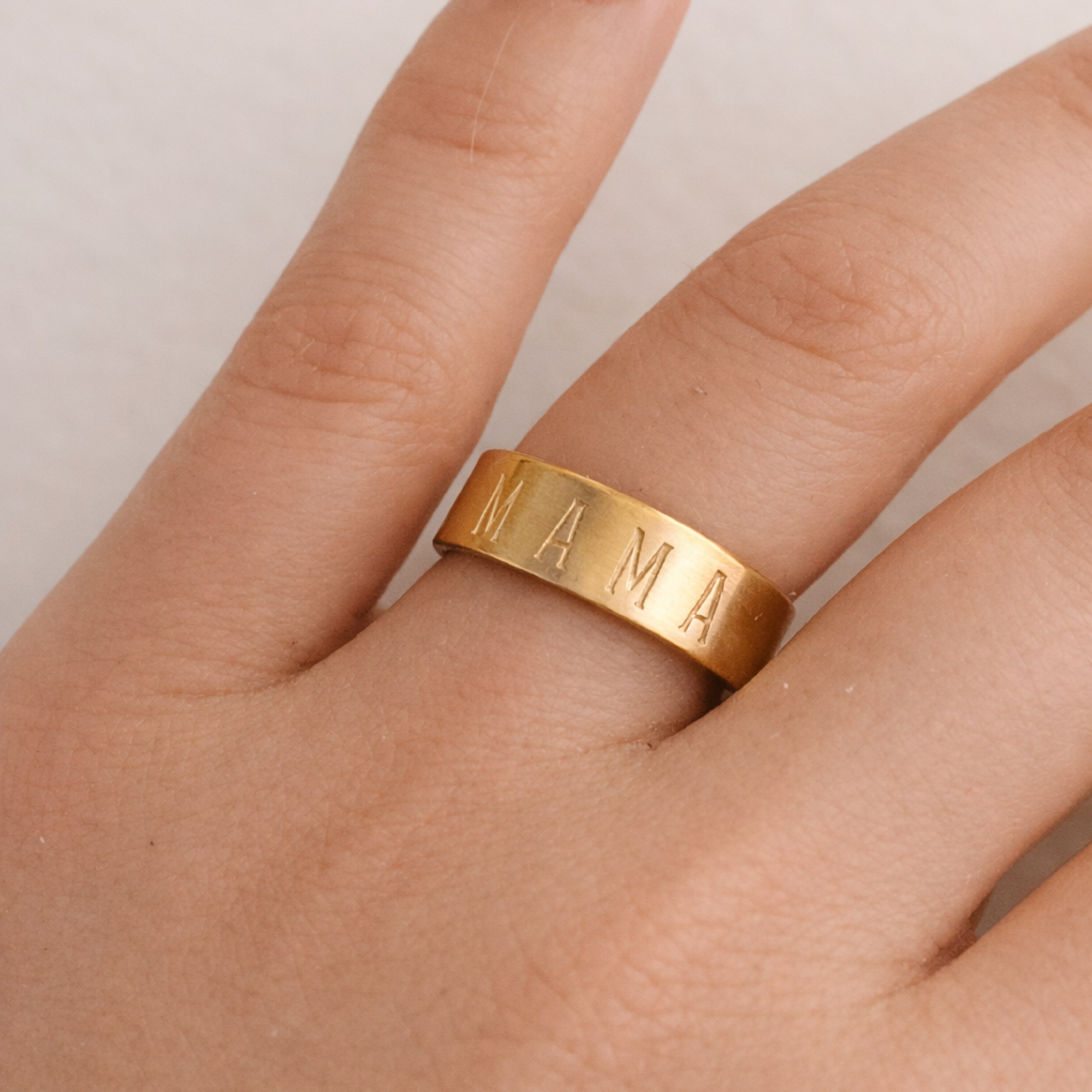 Brass Mama Cuff Ring - Going Golden