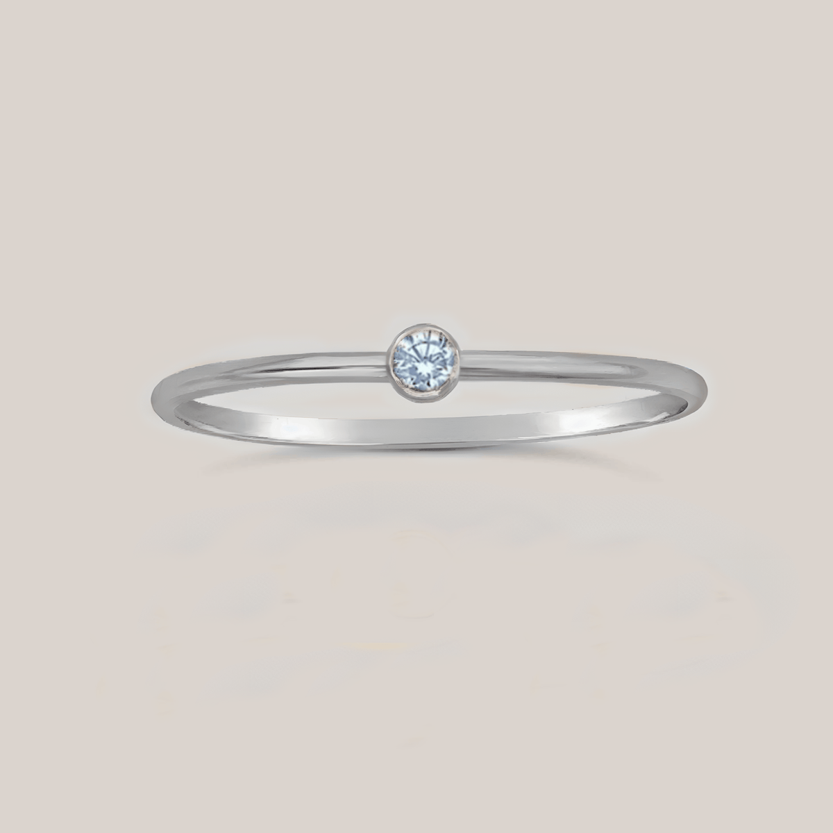 March Birthstone Stacking Ring - Going Golden