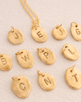 Mini Initial Nugget Necklace - Going Golden