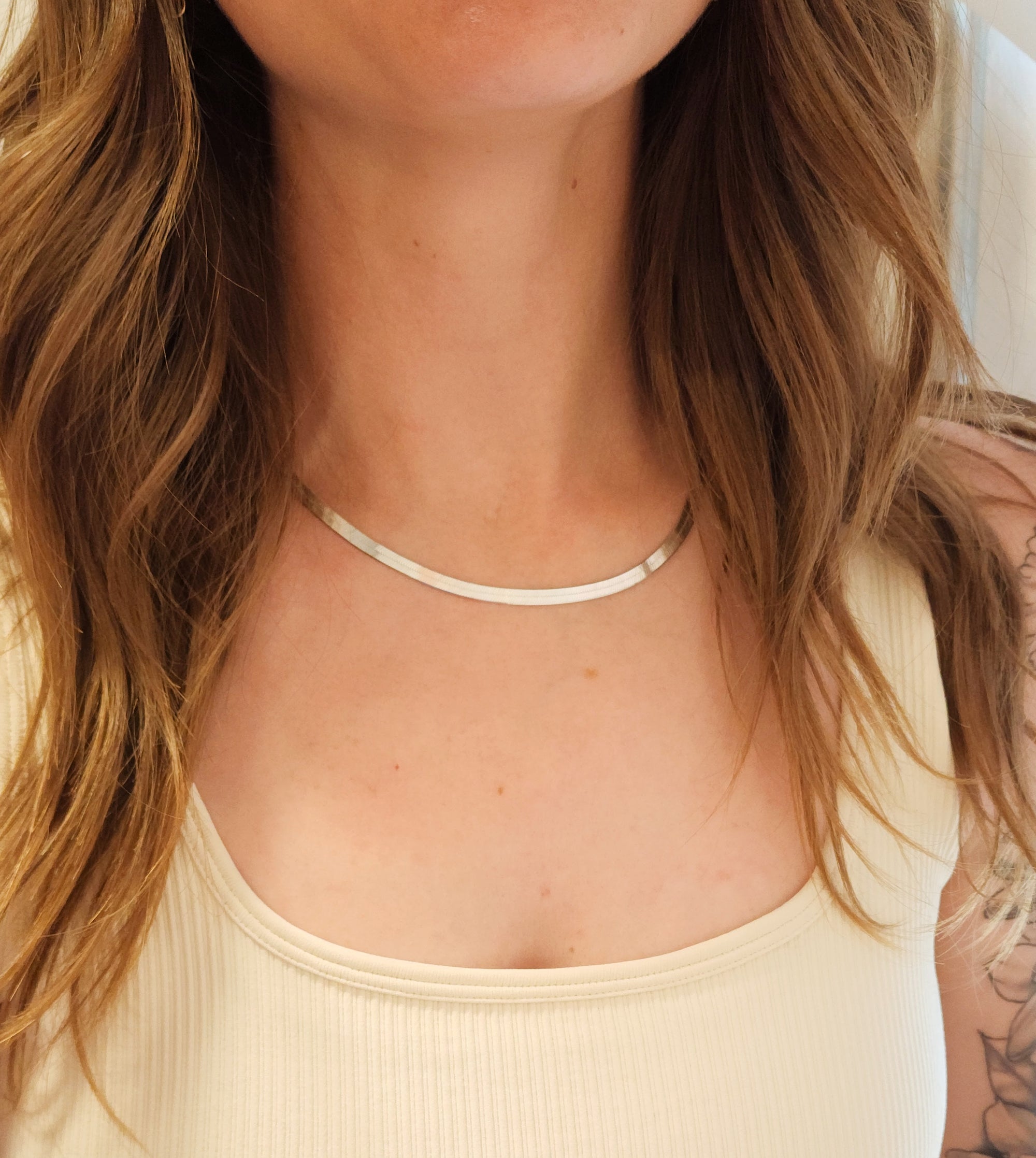 Silver Chain - Herringbone - Going Golden