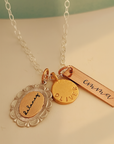 Mixed Metals Three Names Necklace