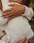 Solid Gold Textured Ring