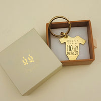 Baby Statistics Keychain - Going Golden