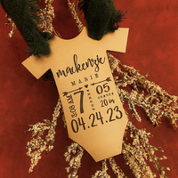 Gold Baby Statistics Ornament - Going Golden