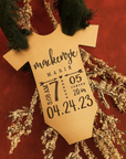 Copper Baby Statistics Ornament
