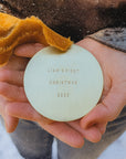 Brass Engraved Personalized Circle Ornament