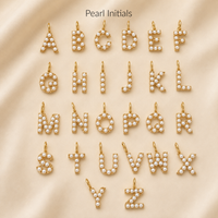 Pearl Initial Charm