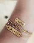 Handwriting Bracelet Connector Tag