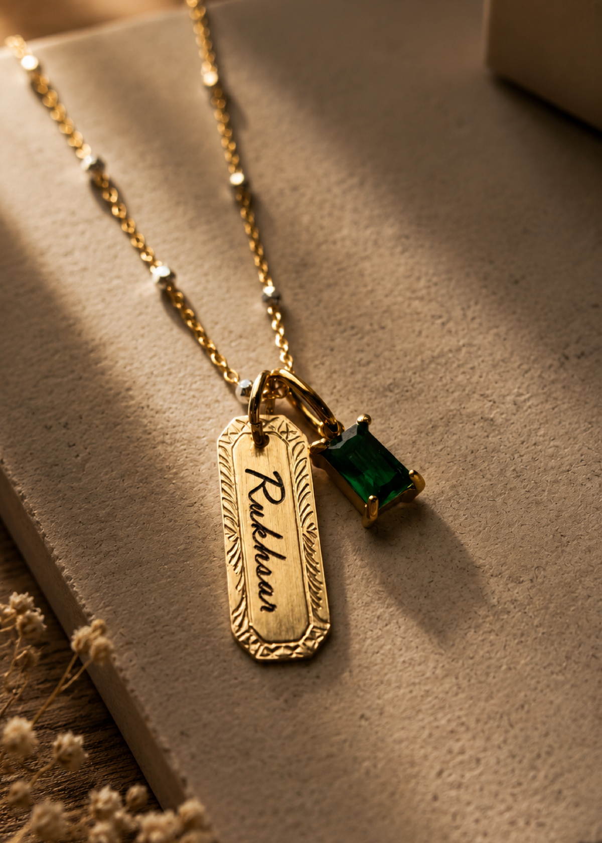 Rectangle Pendant Necklace