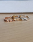 Rose Gold Filled Thick Personalized Stacking Ring