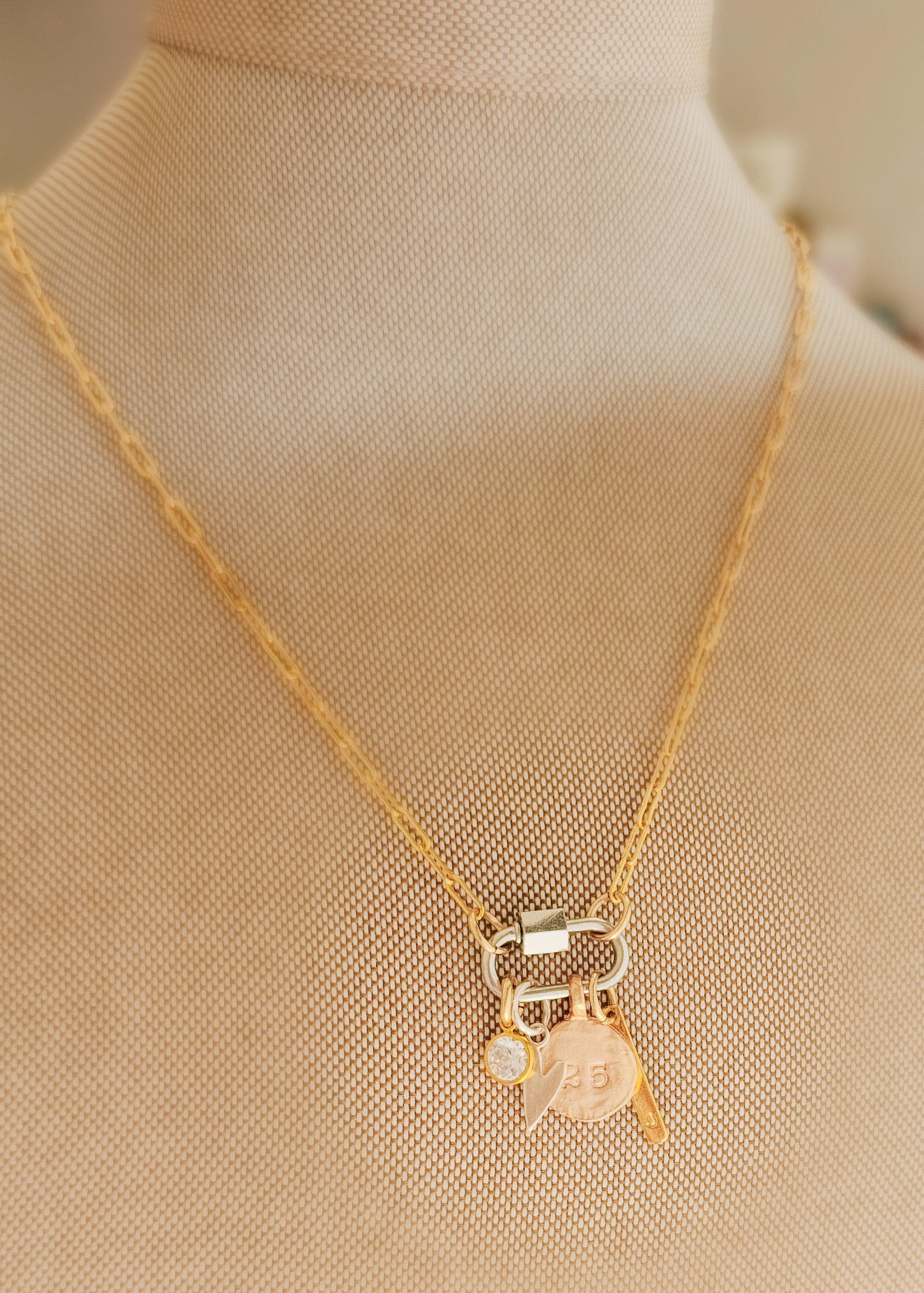 Solid Gold paperclip chain