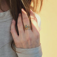 The Brynn Stacking Name Ring Set