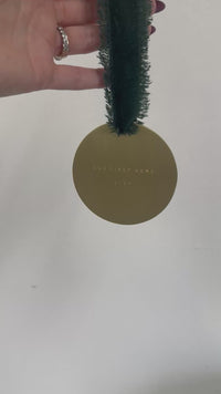 Brass Engraved Personalized Circle Ornament