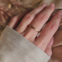 Typewriter Stacking Name Ring