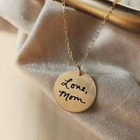 Double Sided Handwriting Necklace