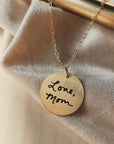 Double Sided Handwriting Necklace