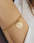 Gold Handwriting Charm Bracelet
