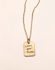 Custom Handwriting Rectangle Necklace