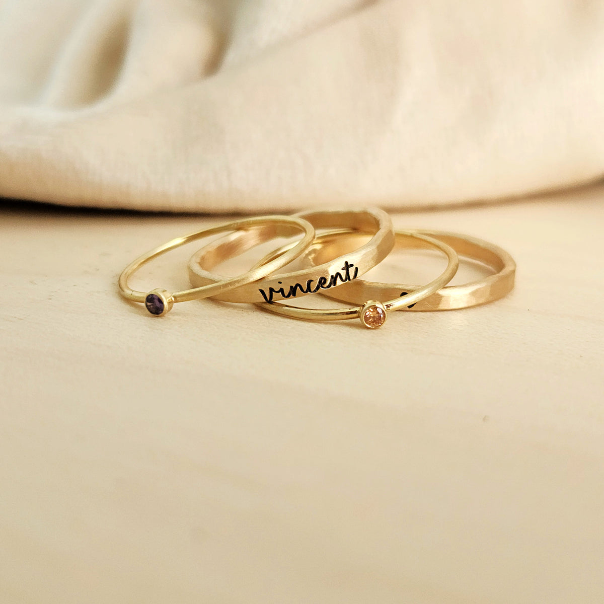 The Hannah Stacking Ring Set - Going Golden