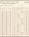 ring size conversion chart
