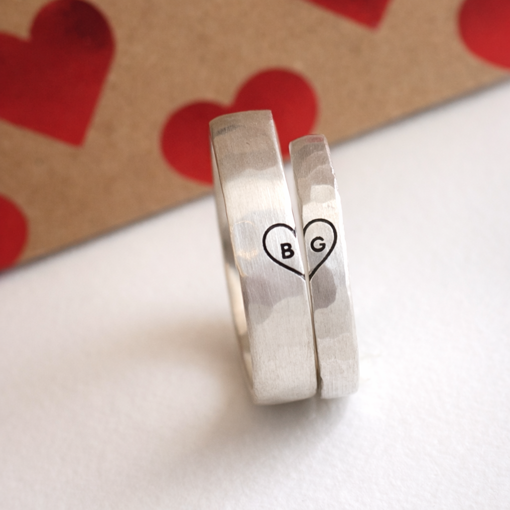 Heart Couples Ring Set