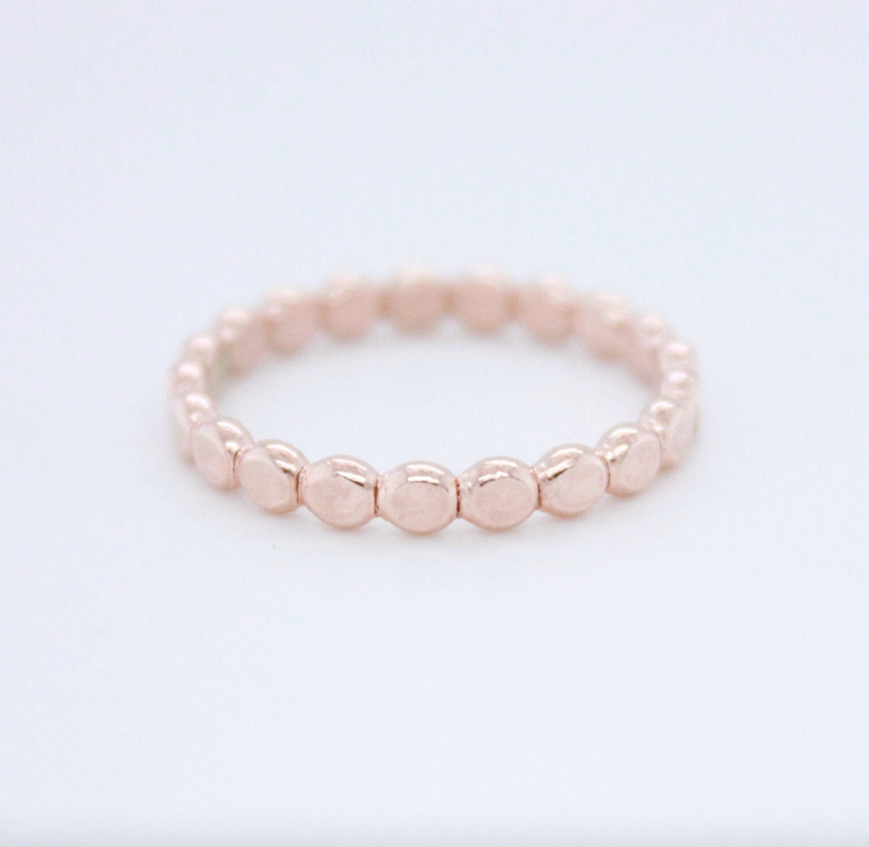 Flat Beaded Ring - Going Golden