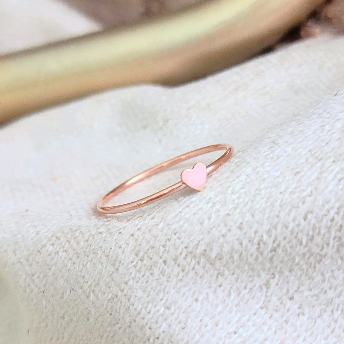 Mini Heart Ring - Going Golden
