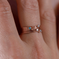January Birthstone Stacking Ring - Going Golden