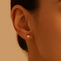 Heart Studs - Going Golden