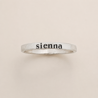 Serif Font Personalized Stacking Ring