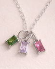 Rectangle Birthstone Necklace - Going Golden