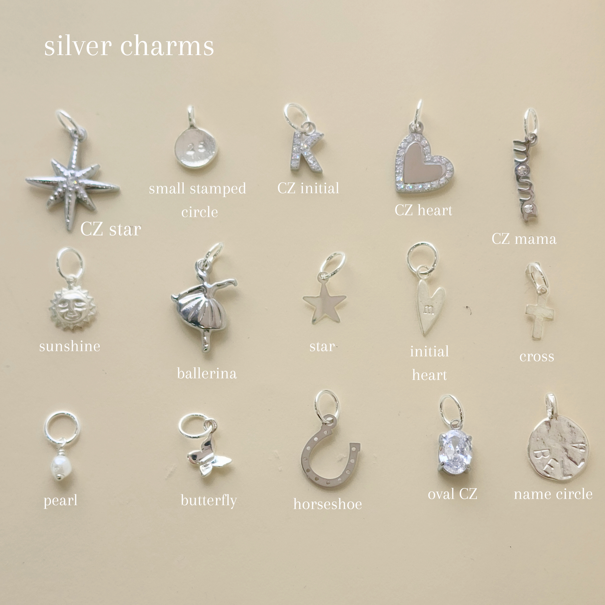 Silver Carabiner Paperclip Charm Bracelet