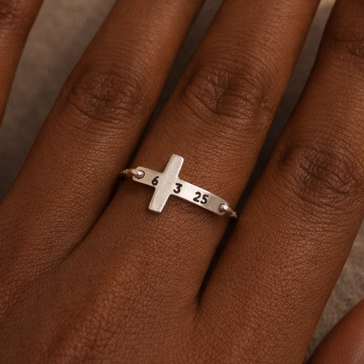 Personalized Cross Name Ring - Going Golden