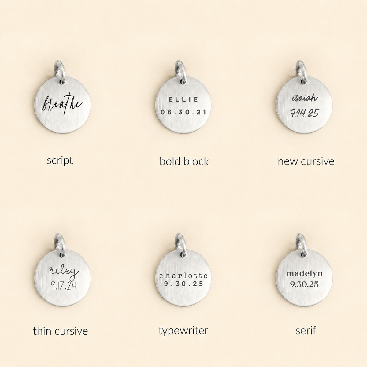 Personalized Disc Charm