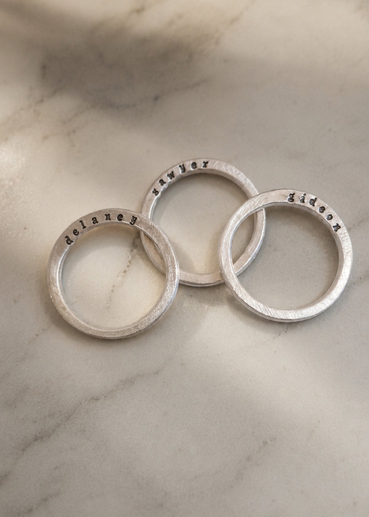 Personalized Flat Name Ring