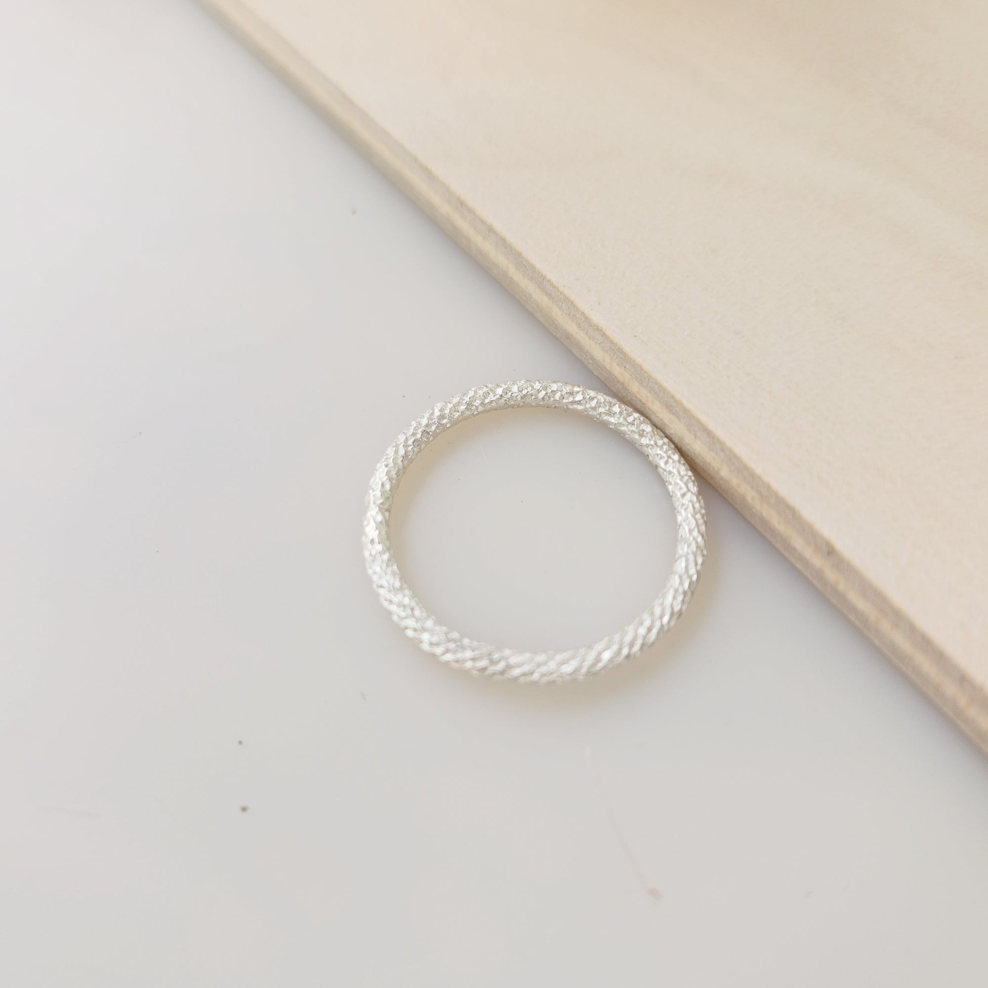 a sterling silver sparkly ring