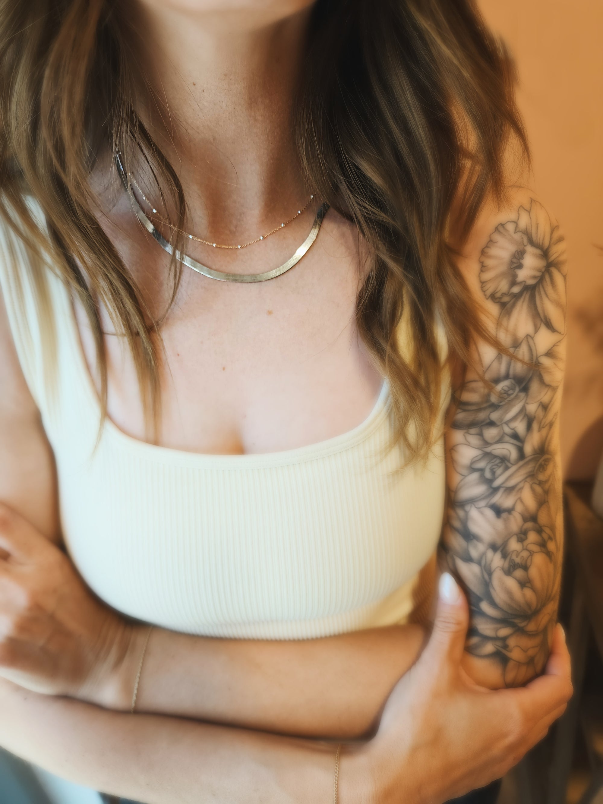 Silver Chain - Herringbone - Going Golden