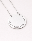 Stamped Name Round Necklace - Going Golden