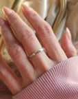New Cursive Font Personalized Stacking Name Ring