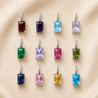 Rectangle Birthstone Charm
