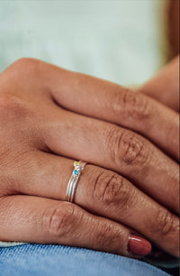 January Birthstone Stacking Ring - Going Golden