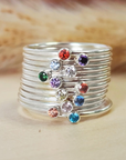 January Birthstone Stacking Ring