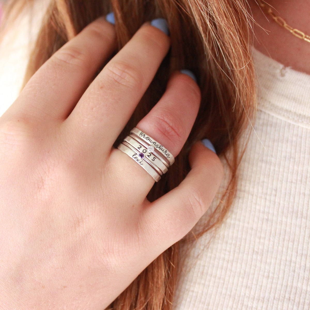 Stackable Class Ring Set - The Penelope - Going Golden
