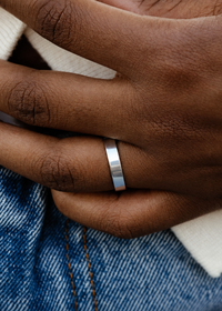Smooth Silver Band Ring