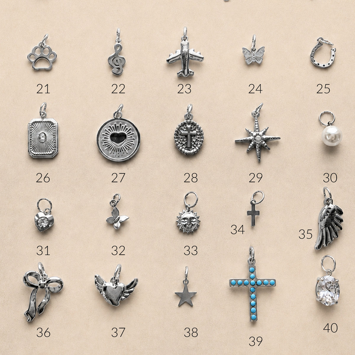 Silver Assorted Charms